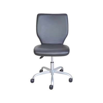 Luo Yi - CN Gaming Chair, Mid-Back Office Chair with Matching Color Casters Gray Faux Leather Gaming Chair Office Chairs (Color : D, Size : As Shown)