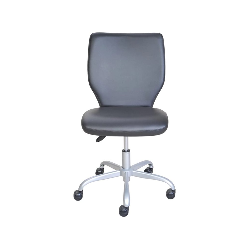 Luo Yi - CN Gaming Chair, Mid-Back Office Chair with Matching Color Casters Gray Faux Leather Gaming Chair Office Chairs (Color : D, Size : As Shown)