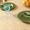patdrea Designer French Linen Extra Long Tablecloth for Rectangle Table,Beige Anti-Wrinkle Floral Farmhouse Table Cloth,Decor Covers for Kitchen Dining,Party,Christmas,Thanksgiving,67"x118"-Fram view 4