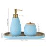 Handsoaps Dispenser Soap Dispenser Set Ceramic Soap Dispenser Kitchen Soap Dispenser with Pump Head Suitable for Shower Gel, Shampoo, Massage Oil Kitchen Soap Dispenser (Color : D) view 2