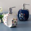 Handsoaps Dispenser Ceramic Soap Dispenser Bathroom Kitchen Dispenser Household Soap Dispenser Lotion Dispenser Square 400ml Reusable Kitchen Soap Dispenser (Color : C) view 4
