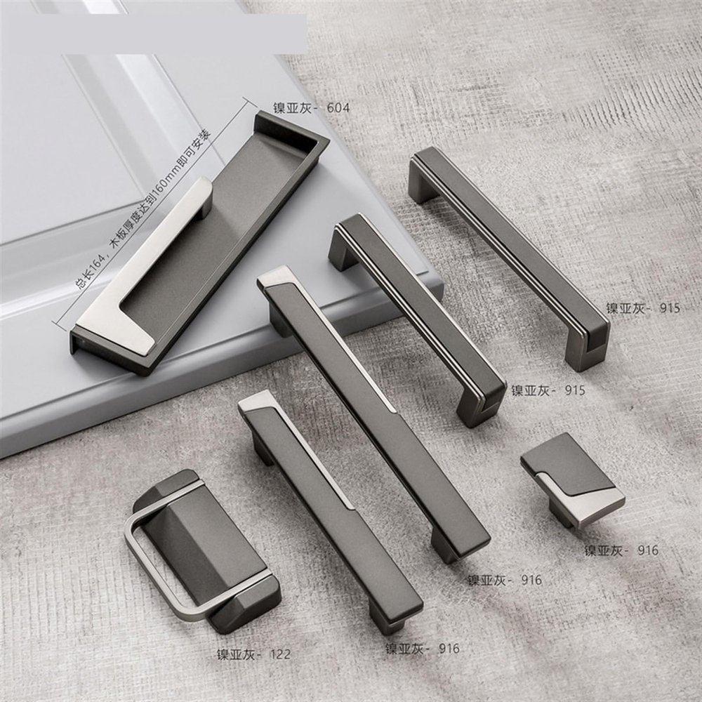 NALsa Zinc Alloy Cabinet Handle Gold Pull Drawer Handles Wardrobe Pulls Knobs and Pulls for Furniture Kitchen 1Pcs (Color : Bright Gold B 128mm)