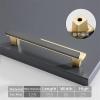 NALsa Zinc Alloy Cabinet Handle Gold Pull Drawer Handles Wardrobe Pulls Knobs and Pulls for Furniture Kitchen 1Pcs (Color : Bright Gold B 128mm) view 2