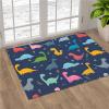 NEVKA Diatomaceous Earth Bath Mat, Cartoon Dinosaurs Pattern Bath Mat Area Rug, Super Absorbent Quick Dry Thin Bathroom Rugs Fast Drying Non-Slip Diatomite Mud Bathroom Floor Rugs,1.5x2.5ft,Colorful view 2