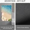 NEVKA Stone Bath Mat - Diatomaceous Earth Shower Mat, Non-Slip Super Absorbent Quick Drying Bathroom Floor Mat, Tide and Beach Shells Pattern, Easy to Clean (4x5ft/48x60in/120x150cm Indigo/Wheat) view 4