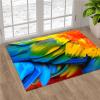 NEVKA Home Bath Stone  Natural Diatomite Stone Bath Mat  Instantly Removes Water  Non-Slip Surface  Modern and Stylish  Parrot Feathers Pattern(4x6ft/48x72in, Colorful) view 2