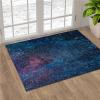 NEVKA Stone Bath Mat, Diatomaceous Earth Shower Mat, Non-Slip Super Absorbent Quick Drying Bathroom Floor Mat, Modern Dark Nebulae Pattern, Easy to Clean (4x5ft/48x60in/120x150cm Blue/Pink) view 2