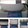NEVKA Stone Bath Mat, Diatomaceous Earth Shower Mat, Non-Slip Super Absorbent Quick Drying Bathroom Floor Mat, Modern Dark Nebulae Pattern, Easy to Clean (4x5ft/48x60in/120x150cm Blue/Pink) view 3