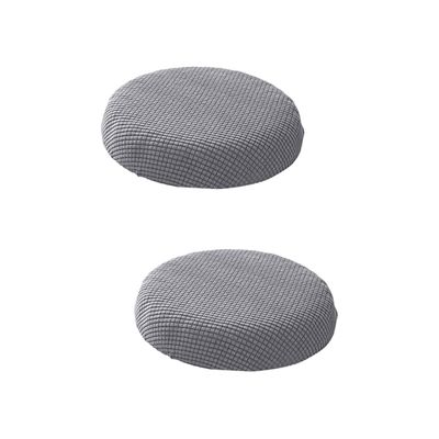 Cabilock 2pcs Chair Cover Elastic Slipcover Washable Stool Protector for Home Kitchen and Dining Room Use Grey Design