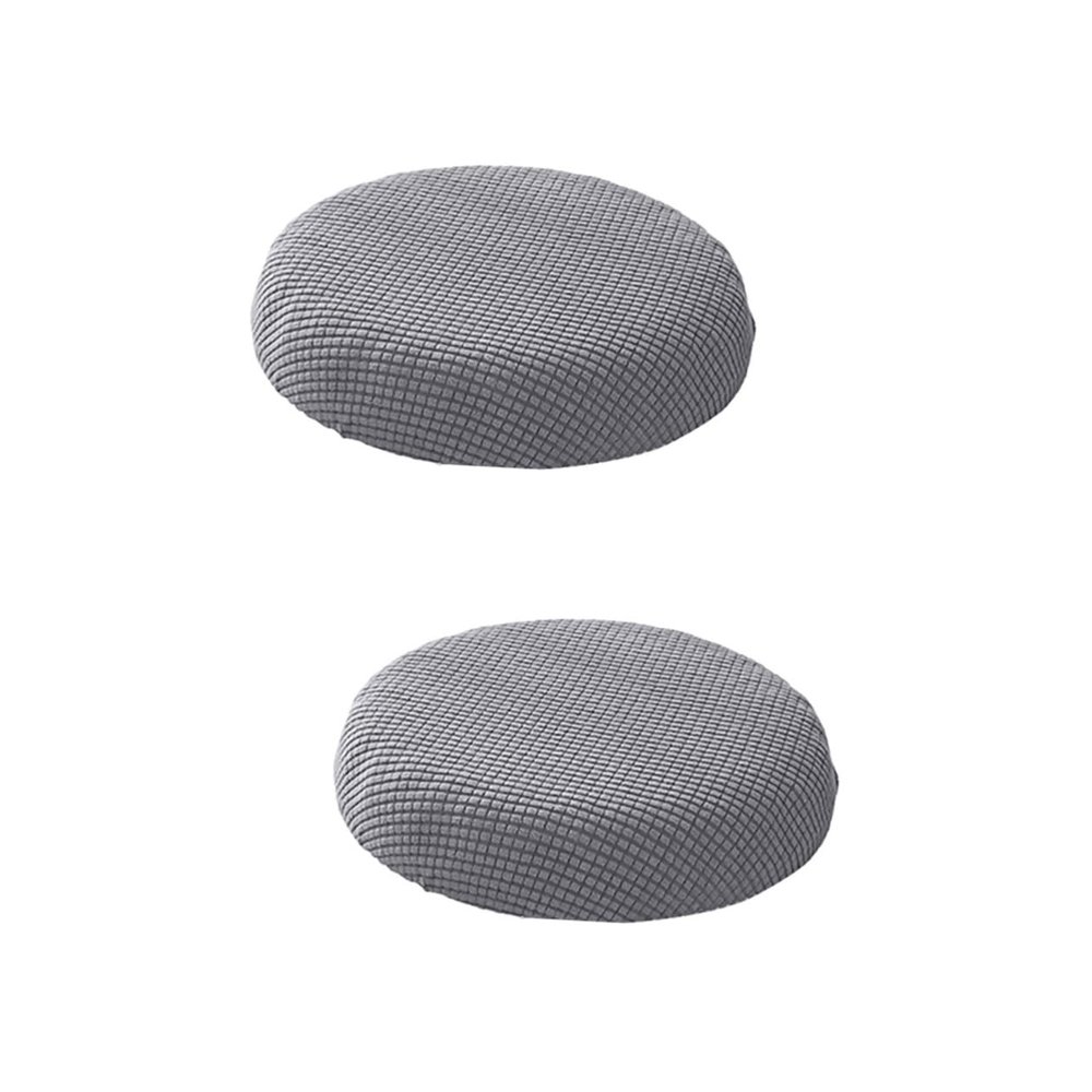 Cabilock 2pcs Chair Cover Elastic Slipcover Washable Stool Protector for Home Kitchen and Dining Room Use Grey Design