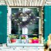 Lavender Wreaths for Front Door, Valentines Day Simulation Garland Artificial Farmhouse Wreaths, Artificial Lavender Spring Wreath for Front Door Indoors Outdoors(#1) view 2