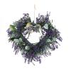 Lavender Wreaths for Front Door, Valentines Day Simulation Garland Artificial Farmhouse Wreaths, Artificial Lavender Spring Wreath for Front Door Indoors Outdoors(#1) view 3