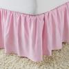 Queen XL Pink Wrap Around Bed Skirts with 16" Drop - Three Sides Fabric Adjustable Elastic Dust Ruffle Silky Soft -600 TC Cotton Stretchy Bed Skirt-Queen XL(60"X 84") Pink view 1