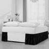 Queen XL Pink Wrap Around Bed Skirts with 16" Drop - Three Sides Fabric Adjustable Elastic Dust Ruffle Silky Soft -600 TC Cotton Stretchy Bed Skirt-Queen XL(60"X 84") Pink view 3