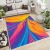 Abstract Gradient Marble Area Rugs, Purple Orange Yellow Blue Pink Bedroom Rug, Living Room Rugs Machine Washable Fuzzy Plush Soft Apply to Home Decor Entryway Hallway,35ft/90 * 150cm view 2