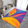 Abstract Gradient Marble Area Rugs, Purple Orange Yellow Blue Pink Bedroom Rug, Living Room Rugs Machine Washable Fuzzy Plush Soft Apply to Home Decor Entryway Hallway,35ft/90 * 150cm view 3