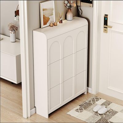 Modern freestanding multi-layer white shoe cabinet for small entrance space, high and narrow shoe cabinet, sports shoe rack, wooden shoe cabinet, space-saving shoe rack, shoe organizer ( Size : 80*24*