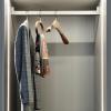 Closet Rod Stylish Leather Metal Closet Clothes Rack, Top Mount Wall Mounted Closet Bar, Space Saving Wardrobe Tube Pole with Brackets, Easy to Install (Color : Light Gray, Size : 80cm(31 1/2") Leng view 1