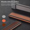 Closet Rod Stylish Leather Metal Closet Clothes Rack, Top Mount Wall Mounted Closet Bar, Space Saving Wardrobe Tube Pole with Brackets, Easy to Install (Color : Light Gray, Size : 80cm(31 1/2") Leng view 2