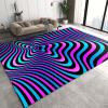 Blue Purple Gradient Stripes Area Rug, Modern 3D Visual Geometry Living Room Carpet, Floor Rug Soft Non-Slip Washable Lightweight for Bedroom Dining Room Hallway Decor3 x 5ft view 4