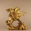 burid Pure Copper Chinese Feng Shui Guan Gong Statue God of Wealth Home and Office Decoration Wu God of Wealth Guan Yu Statue Best Furnishings Gifts view 2