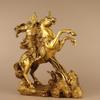 burid Pure Copper Chinese Feng Shui Guan Gong Statue God of Wealth Home and Office Decoration Wu God of Wealth Guan Yu Statue Best Furnishings Gifts view 3