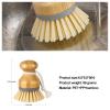 LUNCHS 2pack Bamboo Palm Brushes for Dishes,Wooden Kitchen Scrub Brush for Cleaning Sink,Reusable Household Washing Tool (Color : C) view 2