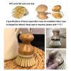 LUNCHS 2pack Bamboo Palm Brushes for Dishes,Wooden Kitchen Scrub Brush for Cleaning Sink,Reusable Household Washing Tool (Color : C) view 3