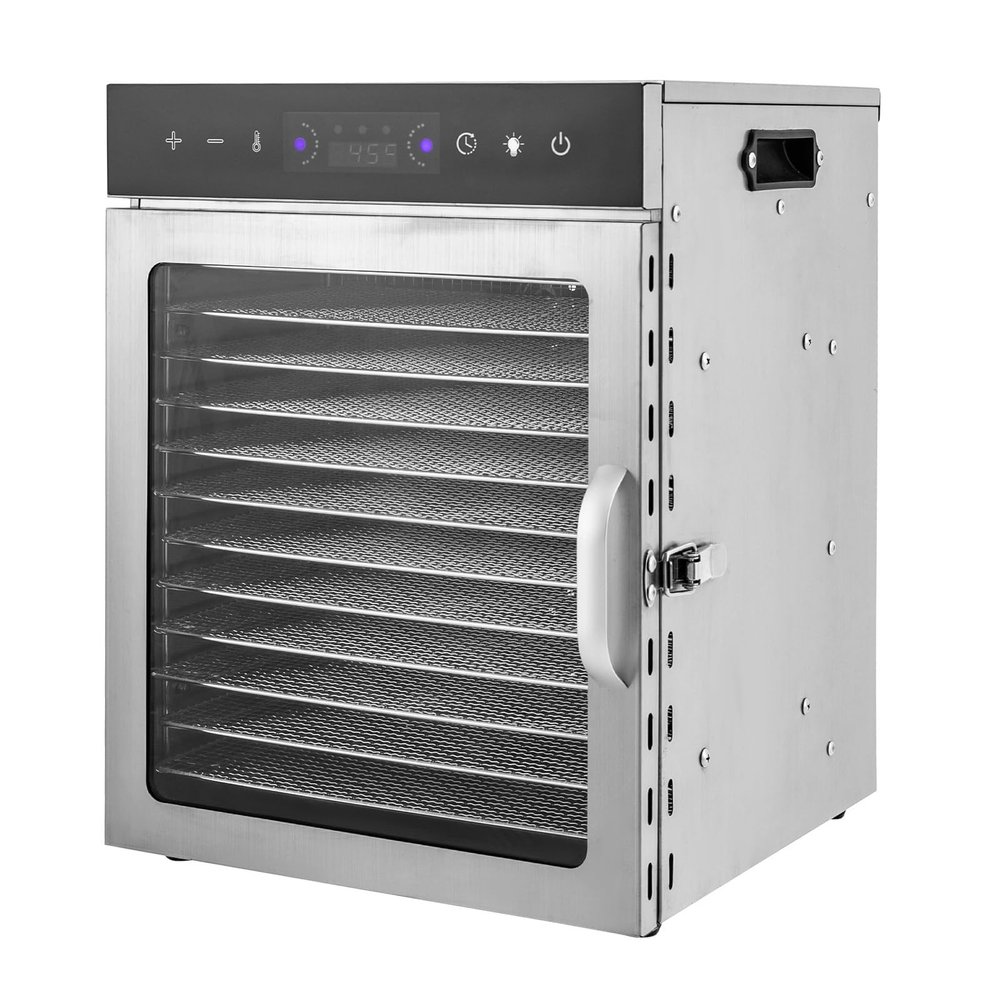 Food Dehydrator Meat Fruit Food Preserver Machine With Recipe Book 12 Trays Food Dryer Machine 24H Timer Control For Pet Snacks Jerky Herbs,12Trays