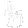 AYARNA Micro Fiber Leather Kitchen Dining Chairs Set of 4 Living Room Lounge Counter Chairs Sturdy Carbon Steel Metal Legs(Khaki+Braun,Black Feet) view 3