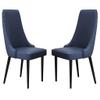 AYARNA Kitchen Dining Chairs Set of 2 Micro Fiber Leather Ergonomics Seat Sturdy Carbon Steel Metal Legs (Color : Blue), AYARNA-001 view 1
