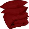 All Star Linen 3 Piece Zipper Clouser Cotton Burgundy Duvet Cover Size Cal-King (110'' x 98'') 600 Thread Count Cotton Ultra Soft & Easy Care view 1