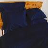 All Star Linen 1 Piece Zipper Clouser Cotton Navy Blue Stripe Duvet Cover Size Super King 120x120 600 Thread Count Cotton Ultra Soft & Easy Care view 2