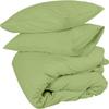 All Star Linen 1 Piece Zipper Clouser Cotton Sage Green Duvet Cover Size Oversized King (116'' x 98'') 600 Thread Count Cotton Ultra Soft & Easy Care view 1