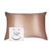 Smily Silk Pillowcase - 100% Pure Mulberry Silk 22Momme Highest Grade 6A - Cooling and Breathable - Silk Pillowcase for Hair and Skin Set - Standard Size - 2 Scrunchies -1 Laundry Mesh - Hidden Zipper view 1
