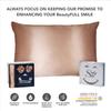 Smily Silk Pillowcase - 100% Pure Mulberry Silk 22Momme Highest Grade 6A - Cooling and Breathable - Silk Pillowcase for Hair and Skin Set - Standard Size - 2 Scrunchies -1 Laundry Mesh - Hidden Zipper view 2