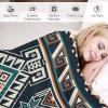 Boho Blanket Retro Native American Tribal Indian Ethnic Abstract Geometric Printed Flannel Blankets for Chair Couch Sofa Bed Throw Blanket Soft Cozy Aztec Blanket for Camping Outdoor W60 xL80 view 4