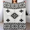 Boho Blanket Retro Native American Tribal Indian Ethnic Geometric Printed Flannel Blankets for Chair Couch Sofa Bed Throw Blanket Soft Cozy Aztec Blanket for Camping Outdoor W50 xL60 view 1