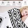 Boho Blanket Retro Native American Tribal Indian Ethnic Geometric Printed Flannel Blankets for Chair Couch Sofa Bed Throw Blanket Soft Cozy Aztec Blanket for Camping Outdoor W50 xL60 view 4