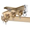 Room Divider Ceiling Track System Shower Curtain Flexible Curtain Track System for Bay Window, Ceiling Mount/Wall Mounted Shower Curtain Rods Bendable, Gold Curtain Rail for RV Bathroom Garage ( Color view 2