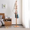 Standing Coat Stand Coat Rack Modern Wooden Hanger Household Floor Standing Tree Shaped Single Rod Coat Shelf Living Room Bedroom Office Heavy Coat Racks Coat Rack (Color : A) view 4
