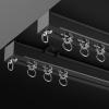 Curtain Double Tracks, Aluminium Ceiling Mounted Curtain Tracks System, Room Divider-Ceiling Curtain Track Rail For Living Room Bedroom Ceiling/Wall Mount Curtain Rail System ( Color : Black (Top Moun view 1