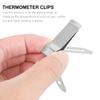 HAKIDZEL 4pcs Thermometer Fixing Clip Smoker Probe Clip Metal Thermometer BBQ Holder Grill Holder Food Digital Stainless Steel Clamp Baking Tongs Barbecue Work view 3