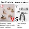 Topjia Floating Shelves, Wood Wall Mounted Shelf for Wall Decor Storage,Sturdy Small Wood Shelves Hanging for Bedroom, Living Room, Bathroom, Kitchen, Corner, Book(40cm/15.7in, Dark Brown) view 4