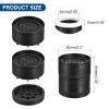 uxcell Round Furniture Risers 4 Set, Height 3.54" Adjustable Bed Lifts Risers for Bed Frame, Table, Desk, Couch Leg, Chair Risers, Supports 1300 Lbs, Black view 2