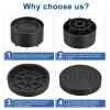 uxcell Round Furniture Risers 4 Set, Height 3.54" Adjustable Bed Lifts Risers for Bed Frame, Table, Desk, Couch Leg, Chair Risers, Supports 1300 Lbs, Black view 3