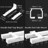 Aluminium Curtain Rail Ceiling Track Heavy Duty Double Conjoined Curtain Track Set Ceiling Or Wall Mount For Office Home Bathroom Hospital Curtain Track System Straight Curtain Track ( Color : Gold (S view 2