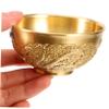 Holibanna Copper Treasure Wealth Bowl Desktop Decor with Double Dragon Design Chinese Feng Shui Money Basin 1.65 Inch Small Brass Decorative Bowl for Office and Home view 2
