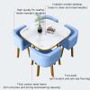 Round Dining Table for 4 with Chairs Marble Table and Chairs Table Four Chairs Office Reception Desk and Chair Set Marble Table and Chairs Table Four Chairs Office Suitable for Lounge, Living Room (C view 3