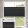 UrMoon Top Down Bottom Up Cellular Shades No Tools No Drill Cordless Cellular Blinds for Windows Blackout Honeycomb Shades for Home Office (Blackout - Black, 44" W x 48" H) view 1